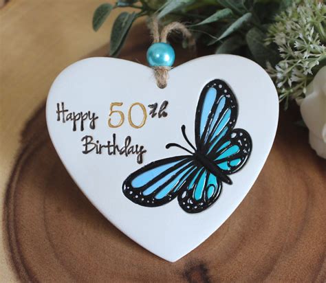 Check spelling or type a new query. Clay Hanging Heart 50th Birthday Gift or Alternative ...