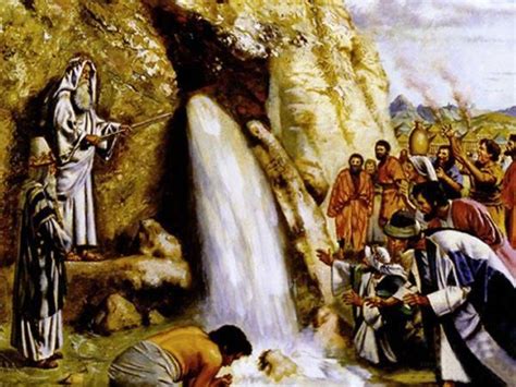 Moisés Golpea La Roca Y Mana Agua Corazón De Jesús