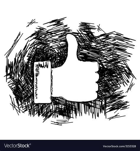 Thumb Up Doodle Royalty Free Vector Image Vectorstock