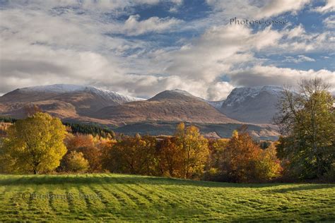 Ben Nevis Range Autumn Colours Highland Scotland Scotland