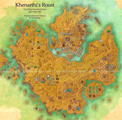 Khenarthi S Roost Zone Map Mistral The Elder Scrolls Online Eso