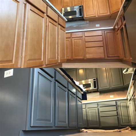 After removing the hardware, we recommend that the cabinets be thoroughly cleaned with a good cleaner degreaser to remove all grease and oils that normally buildup on kitchen cabinetry over time. Kitchen Cabinet Painting process Video | Craine Painting LLC
