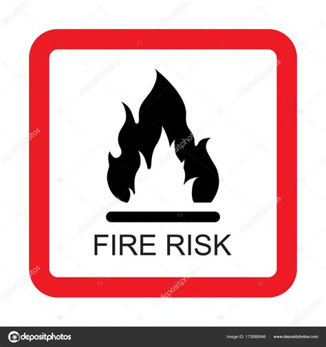 Fire Risk Sign Stock Vector By ©viktorijareut 172689046