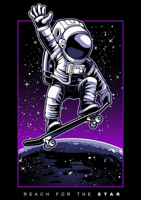 Astronaut Skateboarding Space Artwork Astronaut Wallpaper Astronaut