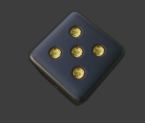 Dice Black And Gold 3d Model Cgtrader