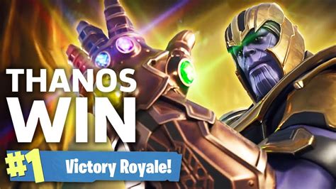 Fortnite Thanos Victory Royale Infinity Gauntlet Gameplay Youtube