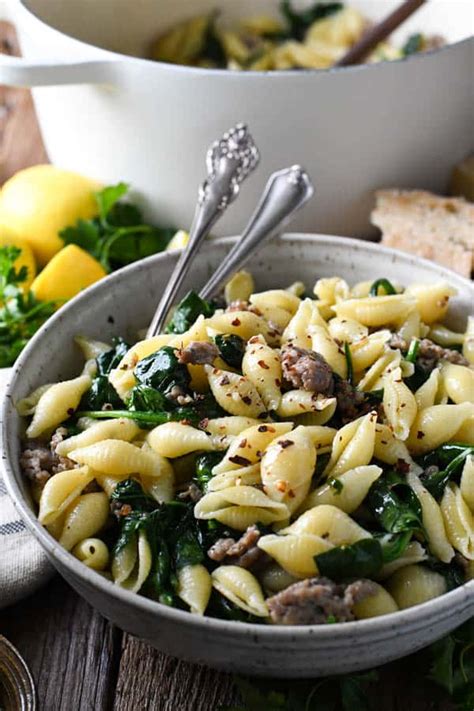 Pasta With Sausage And Spinach The Seasoned Mom