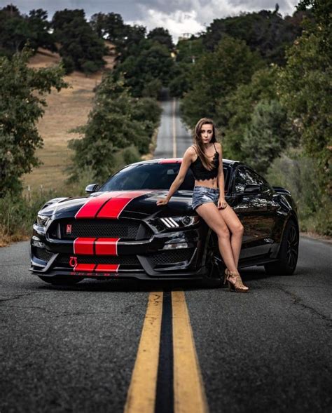 Mustang Girl Ford Mustang Shelby Hot Cars Car And Girl Wallpaper Car Poses Shooting Photo