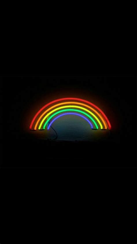 Happy Pride Month Neon Wallpaper Rainbow Wallpaper Black Wallpaper