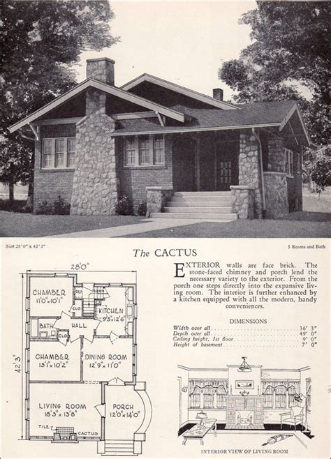 1928 Home Builders Catalog The Cactus Craftsman Style
