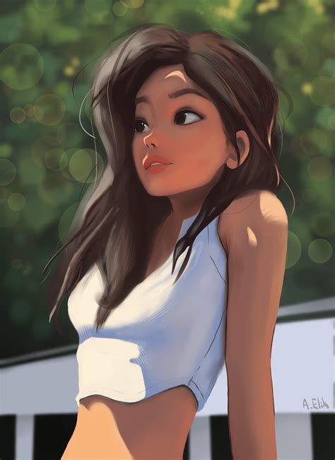 Anime Girl Drawing Summer Setting Beautiful Girl Behance