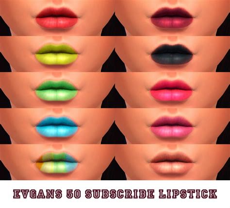 My Sims 4 Blog Lipstick Replacements By Evgans