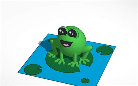 3d Design Chibi Frog Tinkercad
