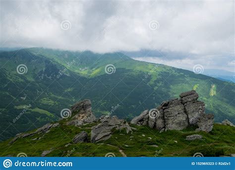 Mountain Peaks Attract Clouds Like A Magnet Stock Image Image Of