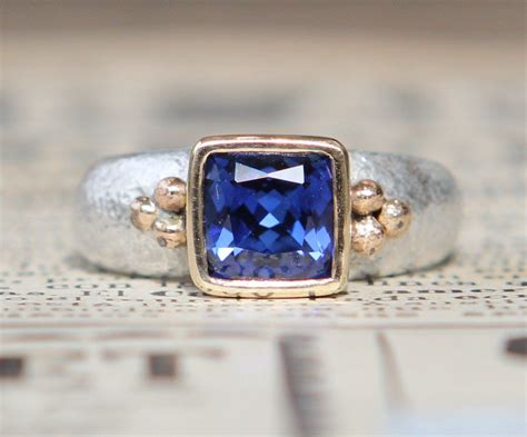 Unique Modern Alternative Engagement Ring Genuine Blue | Etsy | Alternative engagement rings ...