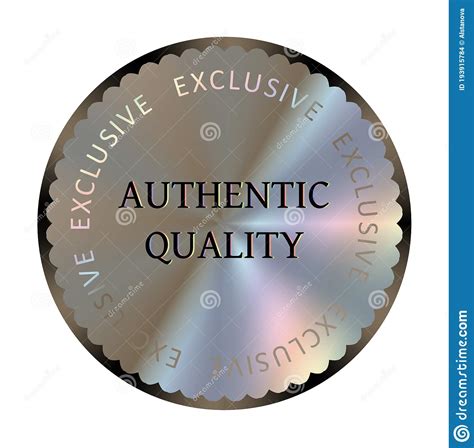 Authentic Quality Round Hologram Realistic Sticker Medal Prize Sign