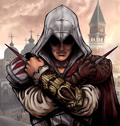 How To Draw Ezio Assassins Creed Ezio Step By Step Drawing Guide