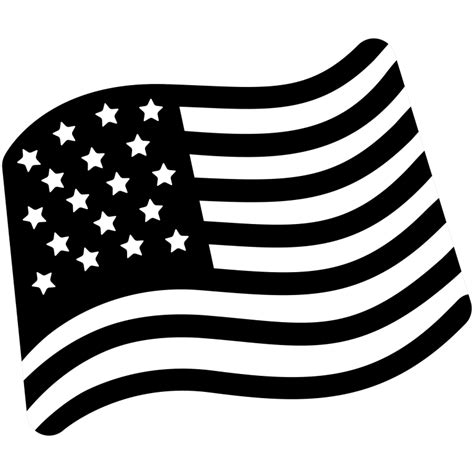 American Flag Black And White