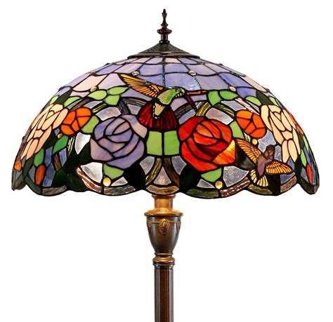 18 Hummingbird Flower Stained Glass Tiffany Floor Lamp Buy Floor Lamps 1460755