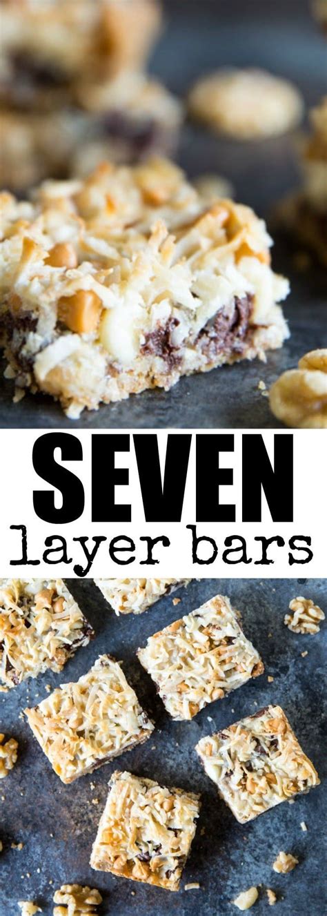 This layered chocolate pudding dessert with salted pecan crust is an improved rendition of a retro dessert i grew up with. Classic Seven Layer Bars have 7 layers of sweet, c ...