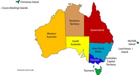 Outline Map Of Australia With States
