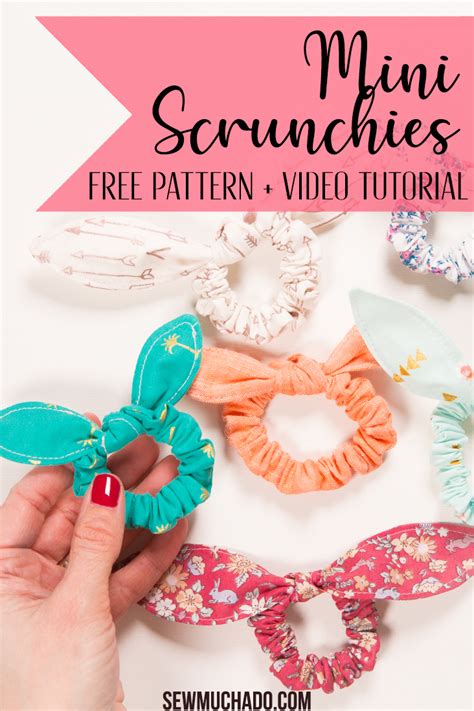 Mini Diy Bow Scrunchie Pattern Free Sew Much Ado