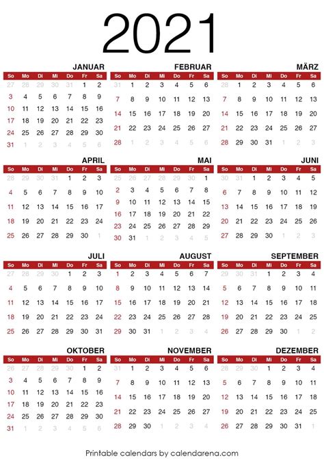 Kalender 2021 Bayern Pdf Kalender 2021 Zum Ausdrucken Als Pdf 17