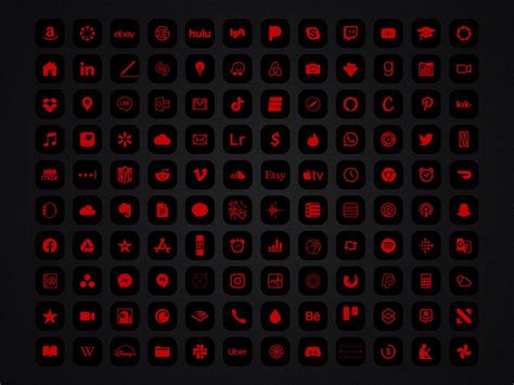 The Best 5 Neon Red And Black Aesthetic App Icons Basemoonimage