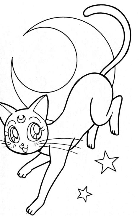 Sailor Moons Cats Colouring Pages Sailor Moon Coloring Pages Moon Coloring Pages Sailor Moon Cat