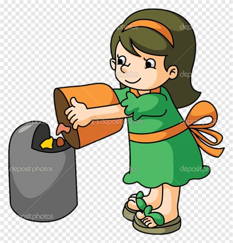 Rubbish Bins And Waste Paper Baskets Graphics Garbage Child Hand Png