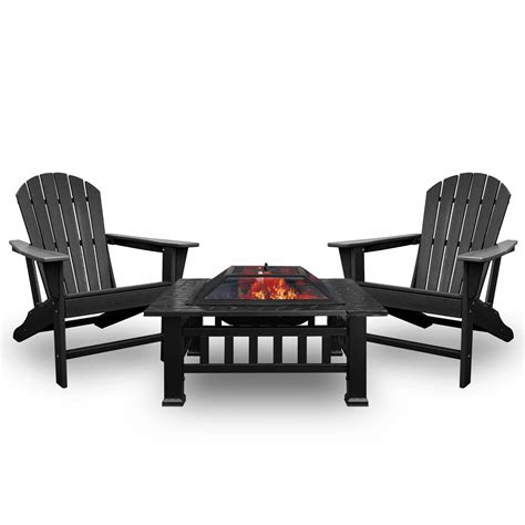 adirondack chairs with fire pit patio furniture at