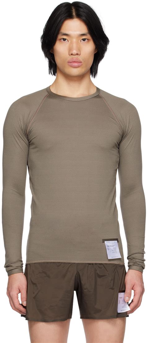 Satisfy Gray Base Layer Long Sleeve T Shirt Ssense
