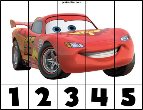 Cars 1 5 Puzzles Cars Preschool Toddler Learning Activities