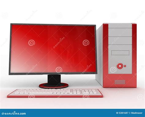 Computer Red Stock Illustration Illustration Of Isolated 5381687