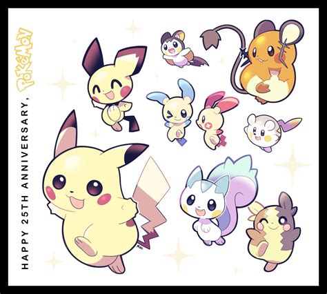 Pikachu Morpeko Morpeko Pichu Pachirisu And 5 More Pokemon Drawn