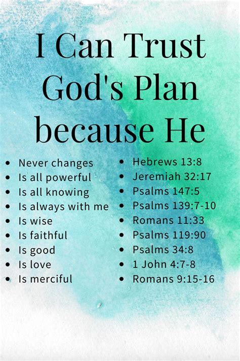 I Can Trust Gods Plan Scripture Quotes Biblical Quotes Bible