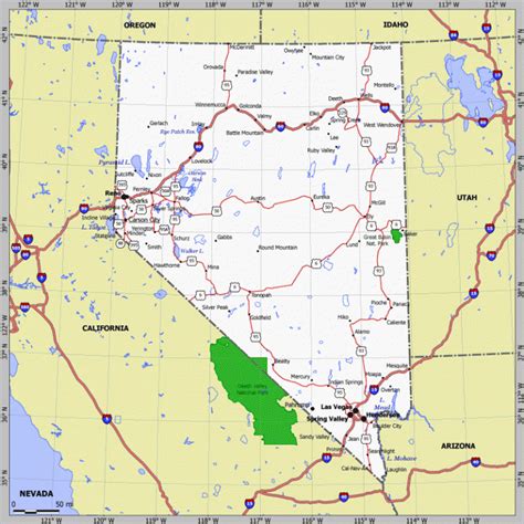 Nevada Map - TravelsFinders.Com