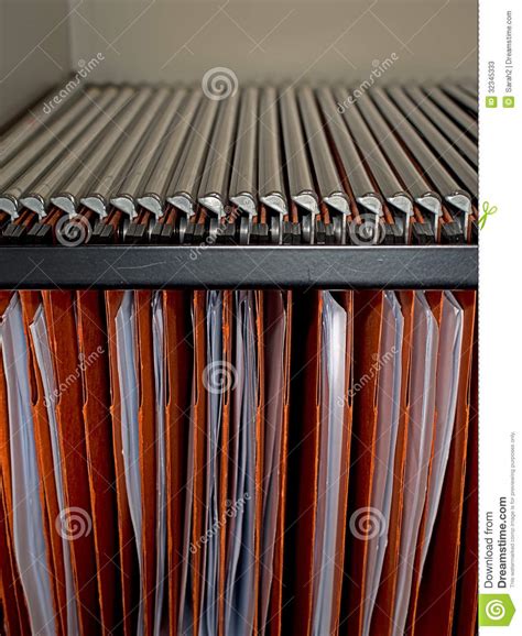 Filing Cabinet Files - Office Detail Stock Image - Image of folders ...