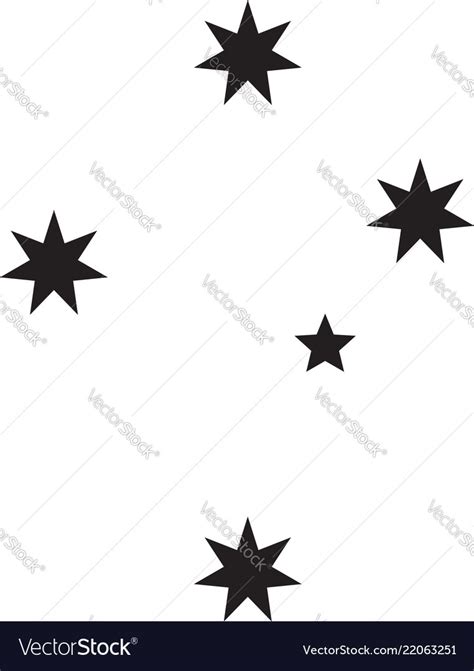 Southern Cross Stars Constellation Royalty Free Vector Image