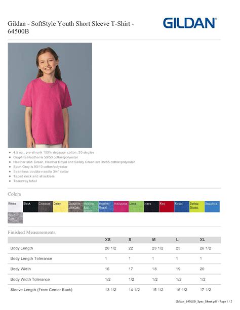 Gildan T Shirts Size Chart For Youth Arts Arts
