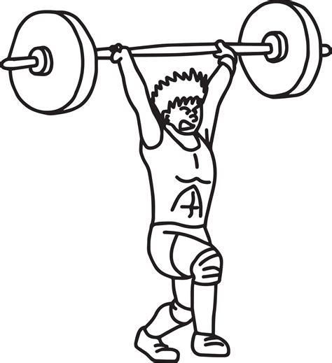 Weight Lifting Vector Illustration Sketch Hand Drawn 3127045 Vector