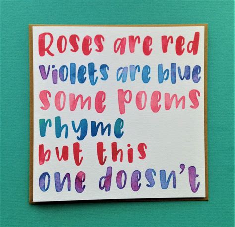 Funny Valentines Card Roses Are Red Some Poems Rhyme But This One