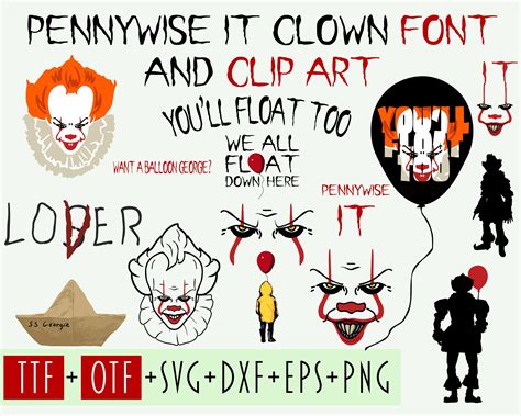 Download Pennywise Svg File Free  Free Svg Files Silhouette And