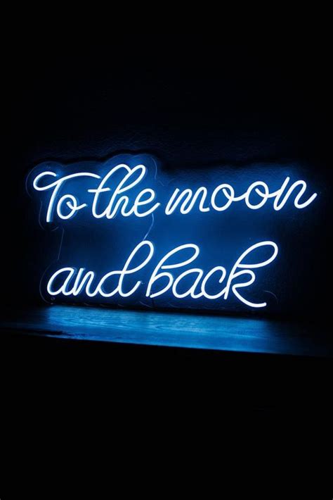 To The Moon And Back Neon Led Sign For Home Office Business Etsy