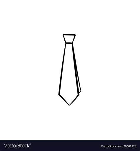 Tie Hand Drawn Sketch Icon Royalty Free Vector Image