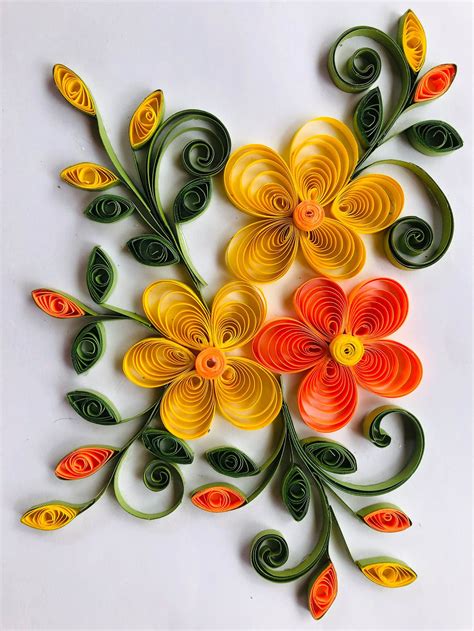 Flower Quilling Art Etsy Paper Quilling Designs Quilling Paper