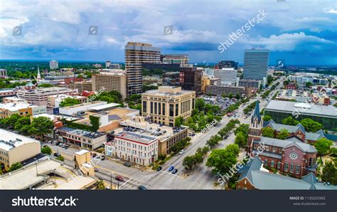 Drone Aerial Panorama Downtown Columbia South Stock Photo 1139203982