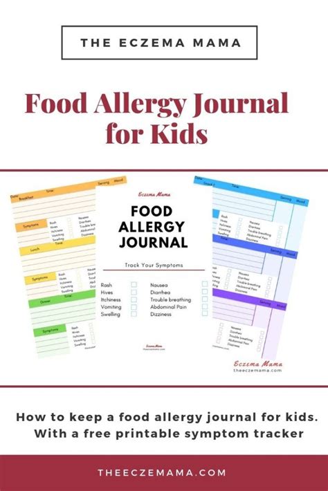 How To Keep A Food Allergy Journal For Kids Food Allergy Symptoms