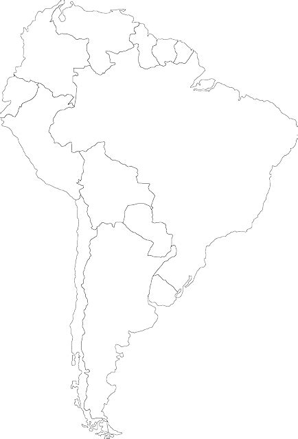 Political Map Of South America Outline