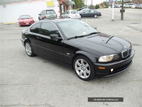 The body styles of the range are: 2002 Bmw 325ci 5 Speed Manual Black 2 Door Coupe